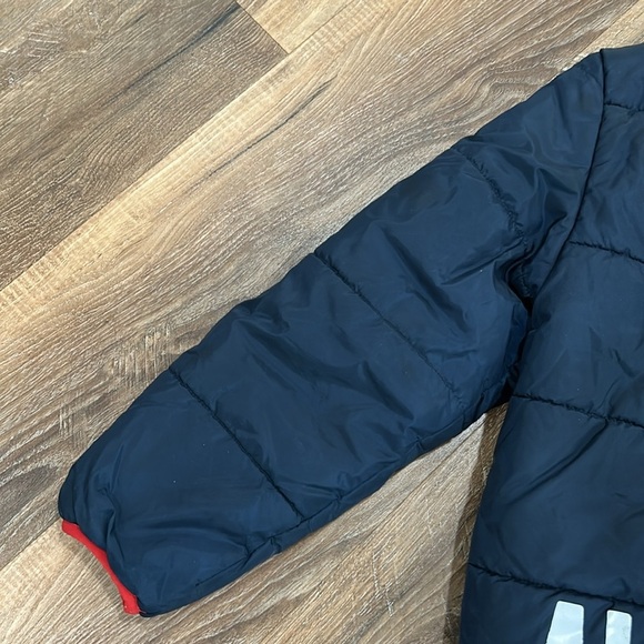 Converse All Star Boys Quilted Jacket S 8-10yrs Blue Hood Zipper Chuck Taylor - Picture 13 of 16